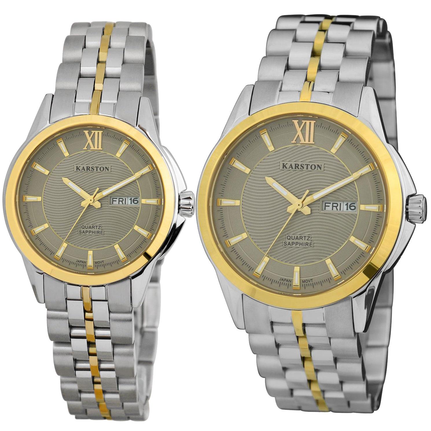 ساعت مچی ست کارستون مدل K-9039LBO1-K-9039GBO1